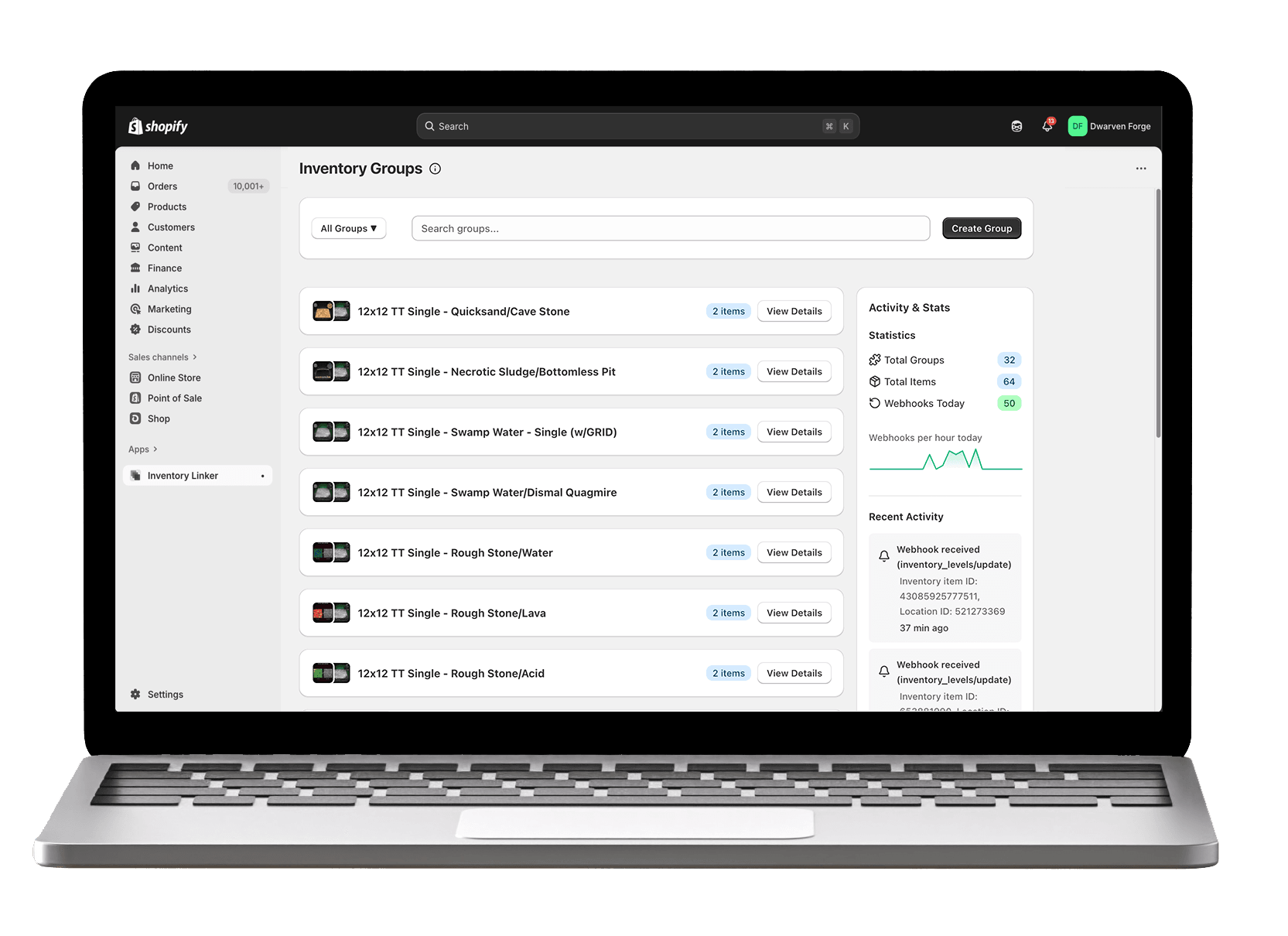 Inventory Linker — Shopify App + Next.JS